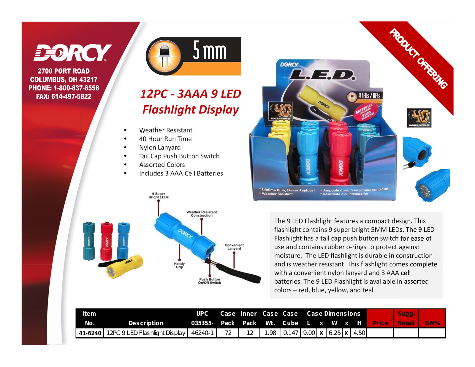 Dorcy 41-6240 Catalog Page