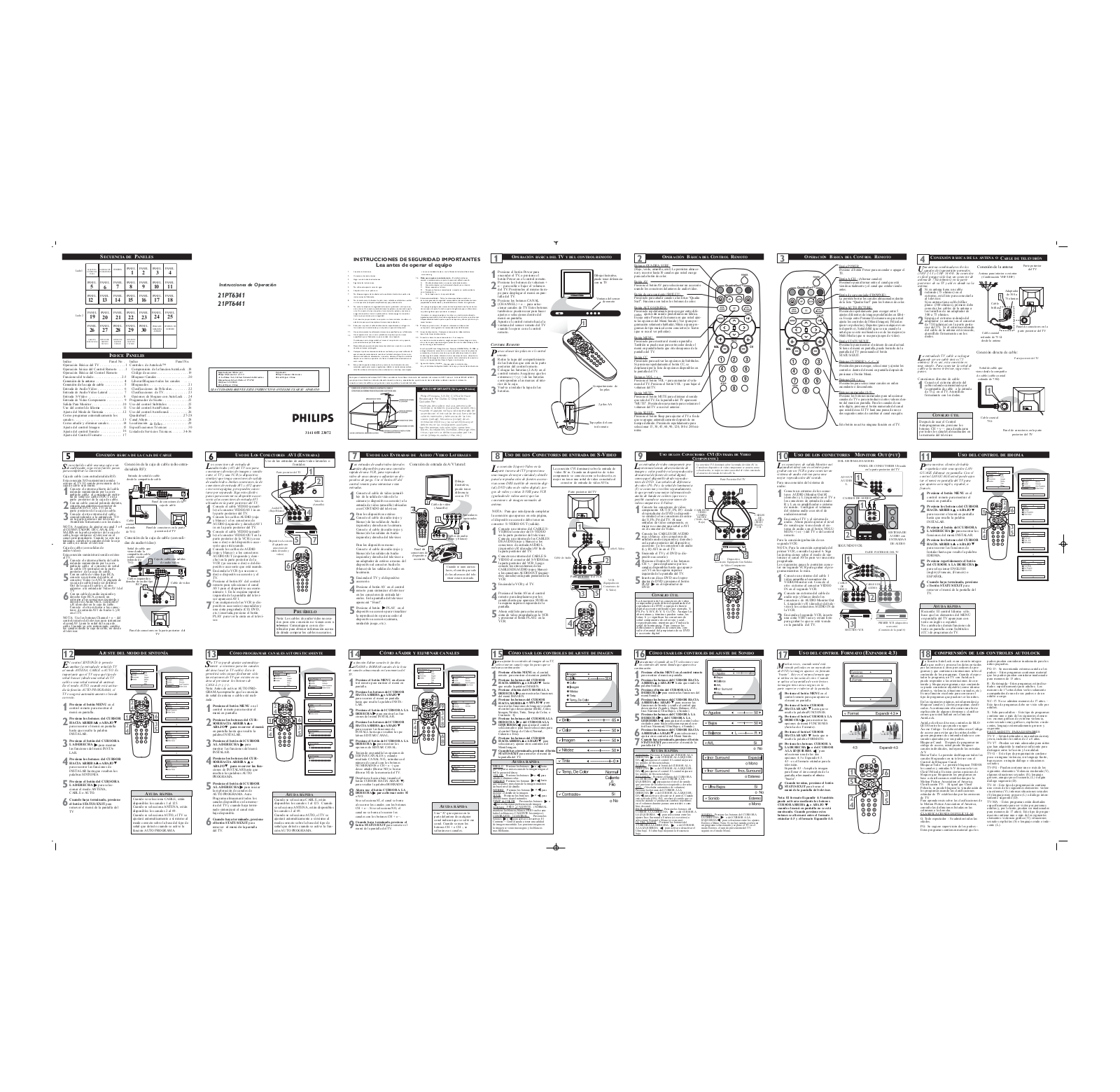 PHILIPS 21PT6441, 21PT6341 User Manual