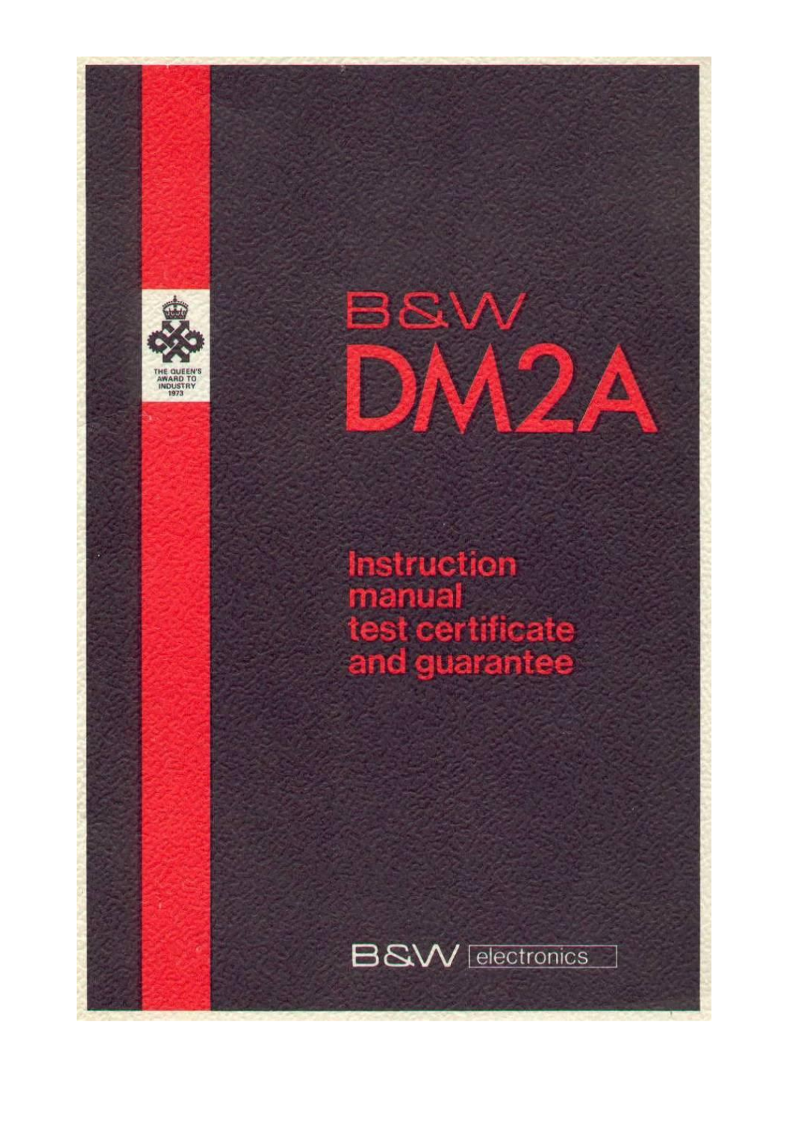 Bowers and Wilkins DM-2-A Owners manual