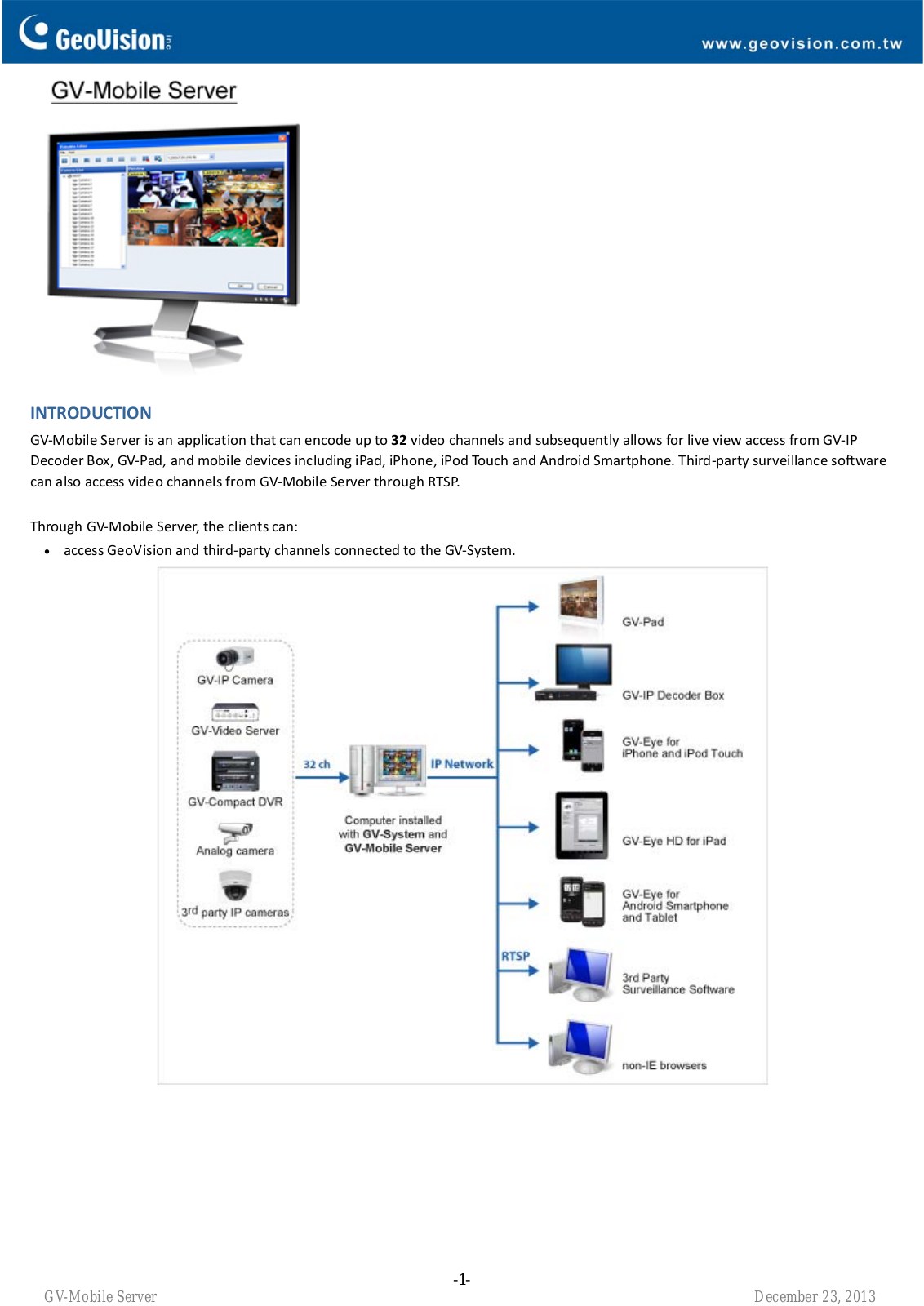 GeoVision Mobile Server User Manual