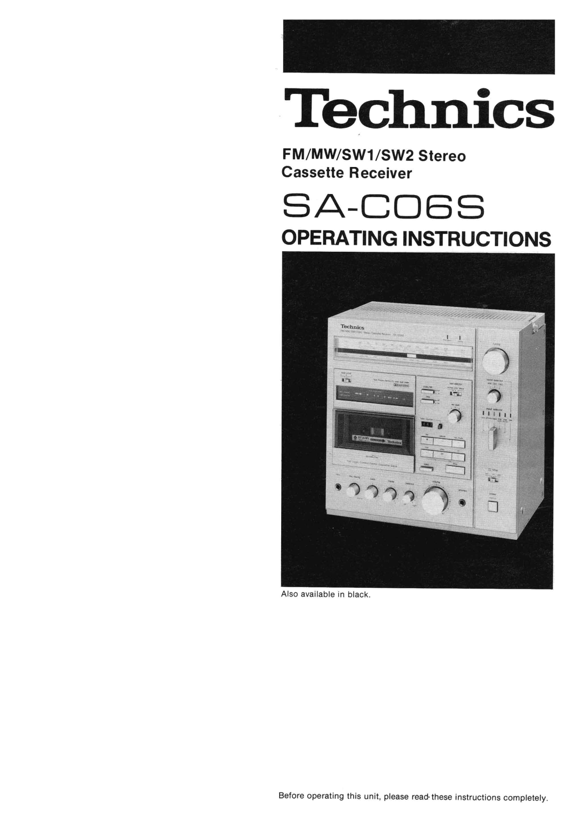 Technics SA-C06-S Service Manual