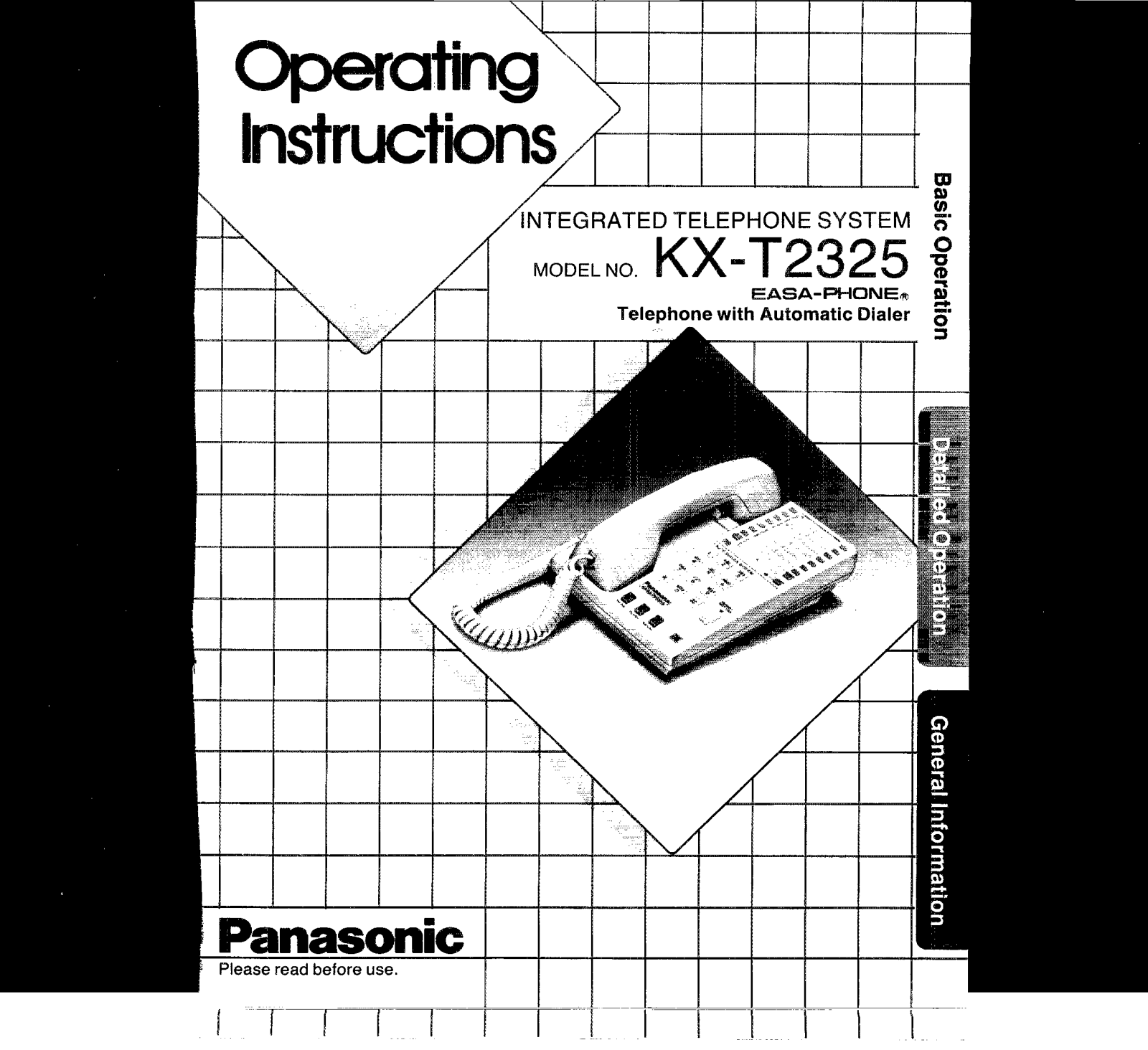 Panasonic kx-t2325 Operation Manual