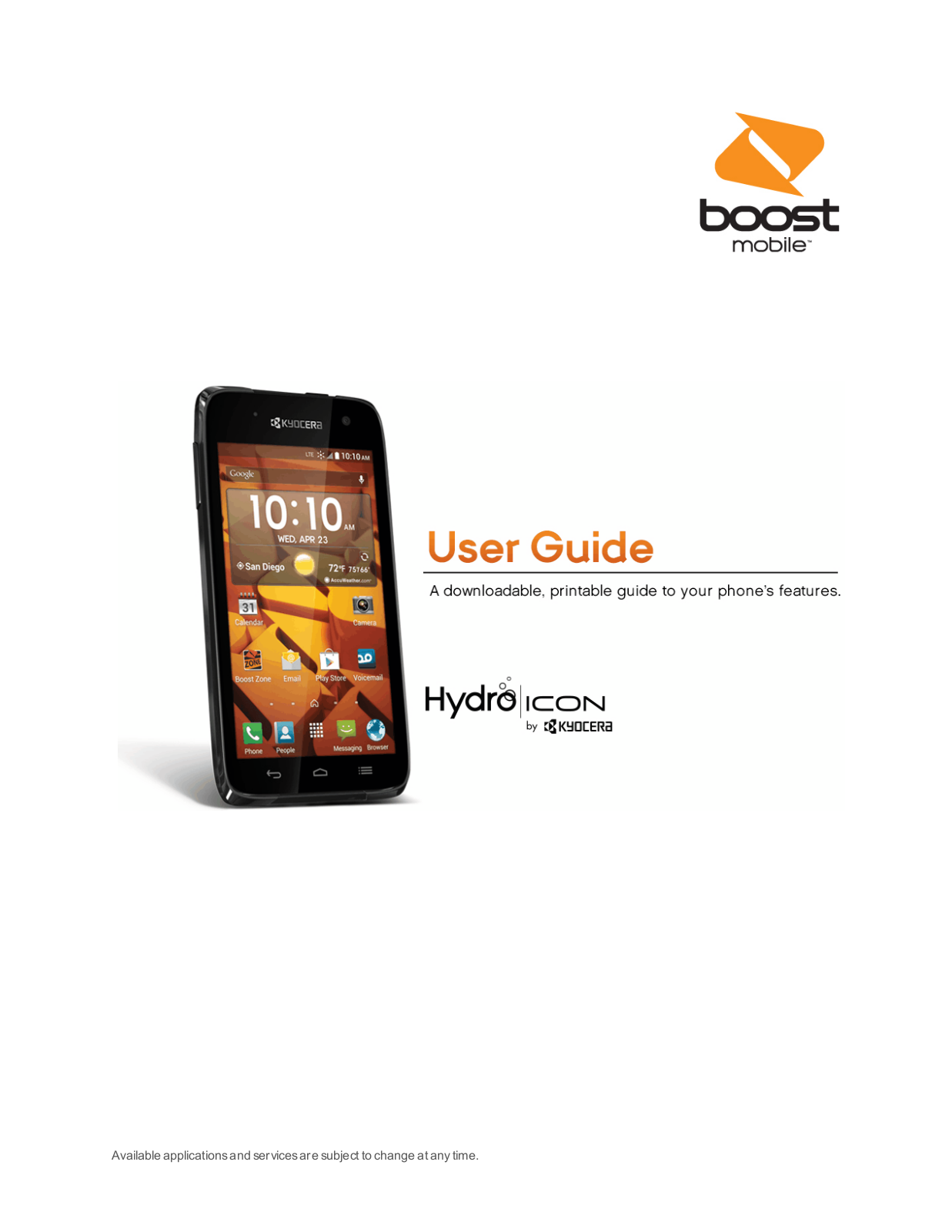 Kyocera Hydro Icon User Guide