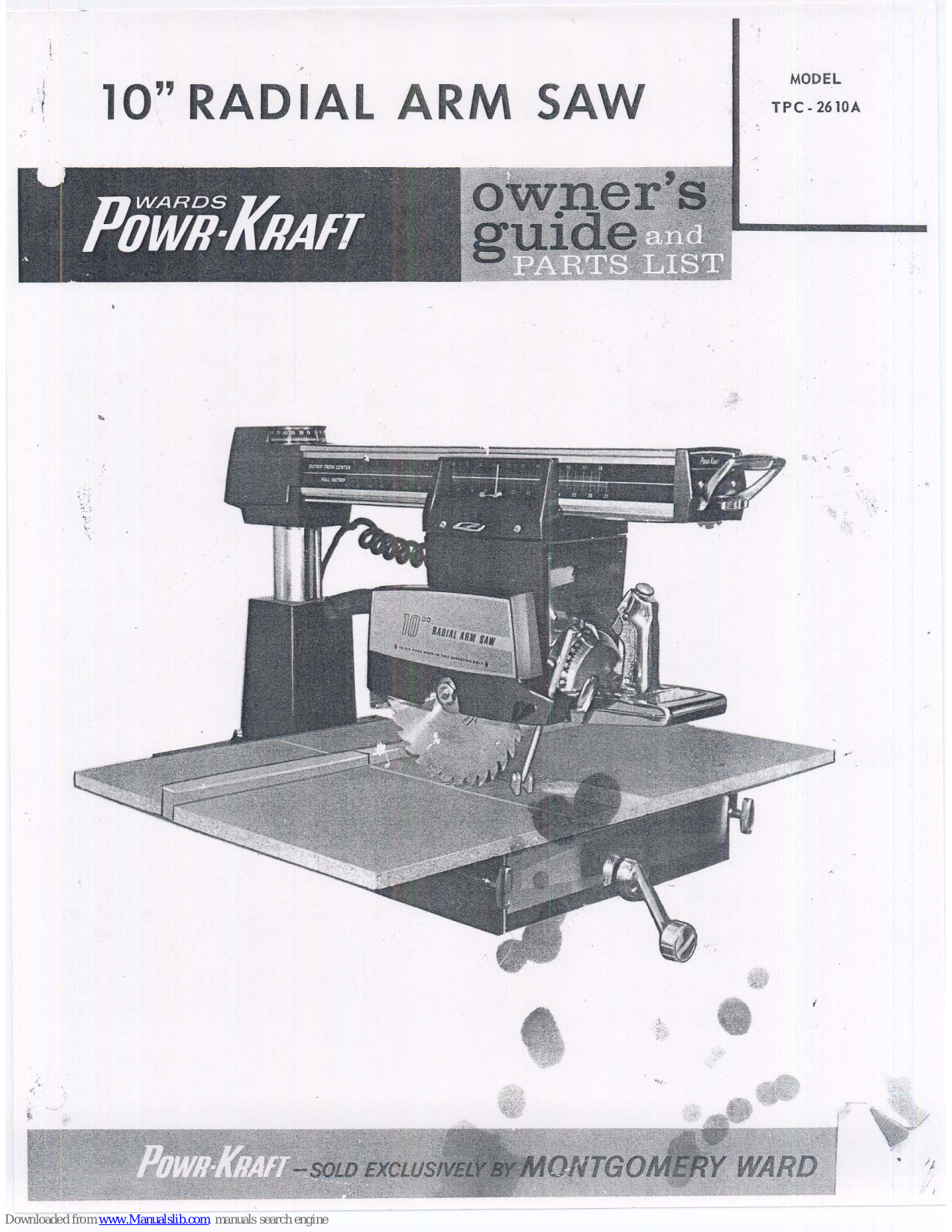 Powr-Kraft TPC-2610A Owner's Manual