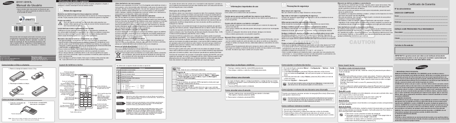 Samsung GT-E1117L User Manual