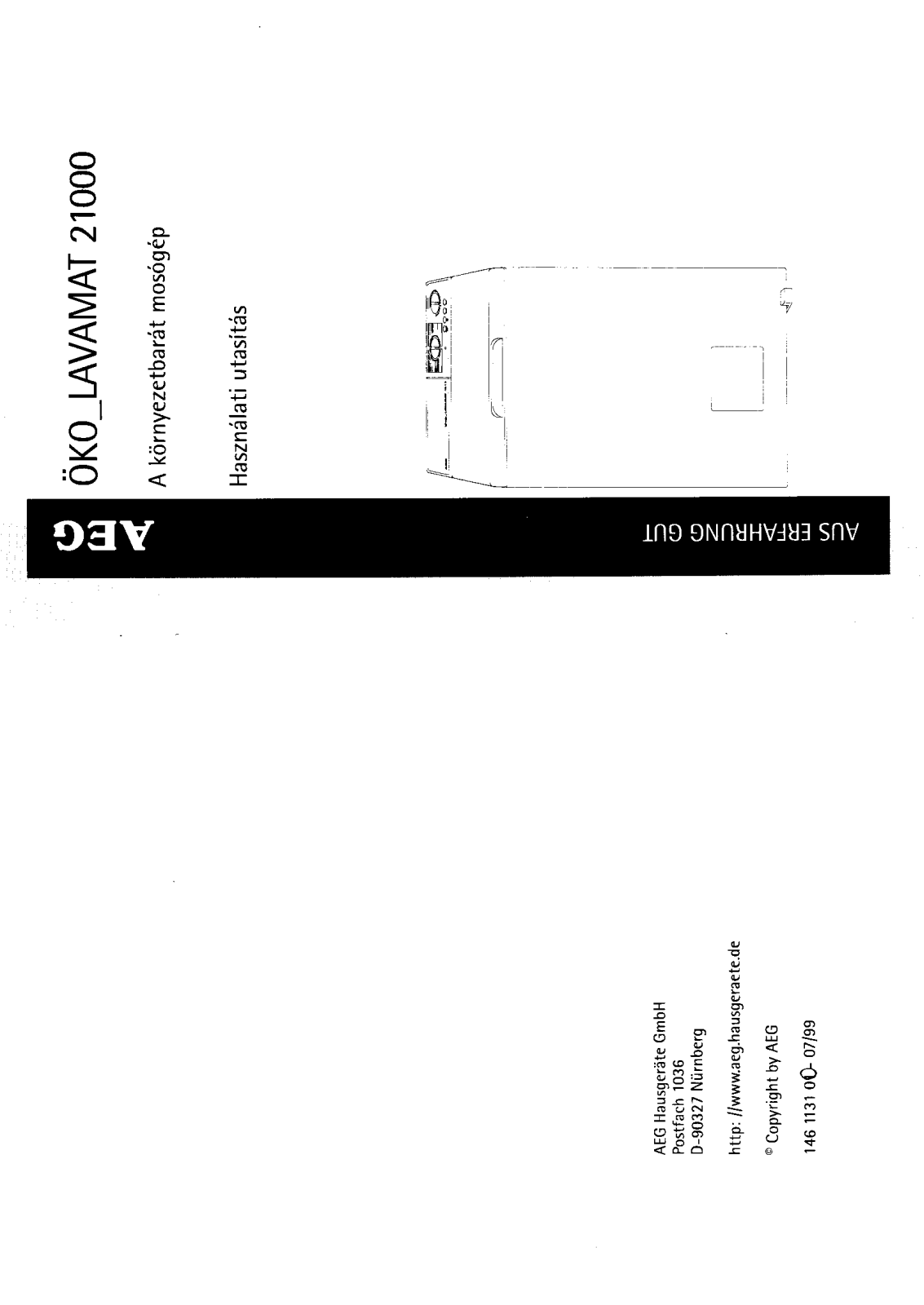 AEG LAVAMAT 21000 User Manual