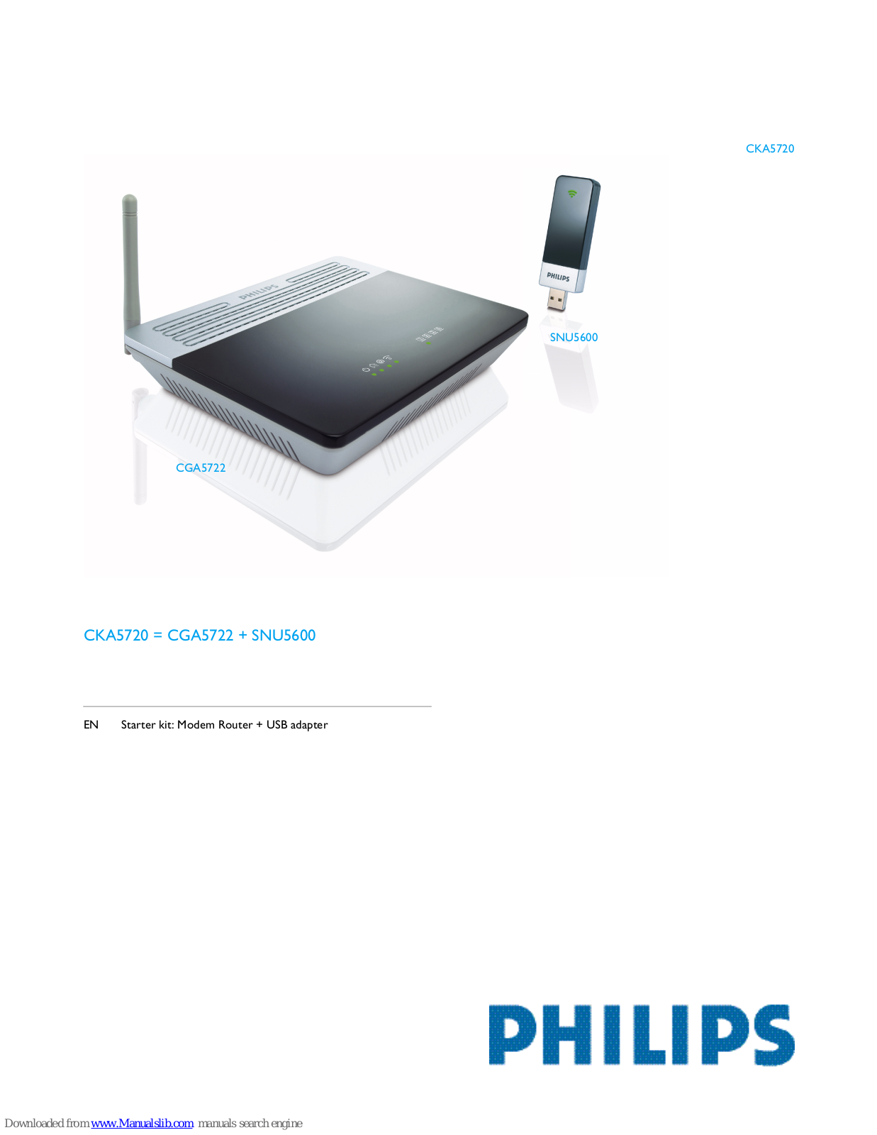 Philips CKA5720/05, CKA5720, CGA5722, SNU5600 User Manual