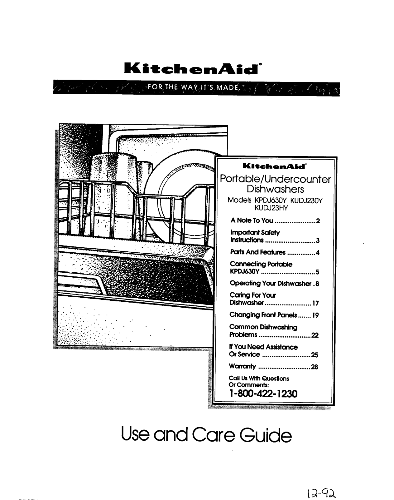 KitchenAid KUDJ230Y, KPDJ630Y, KUDJ23HY User Manual