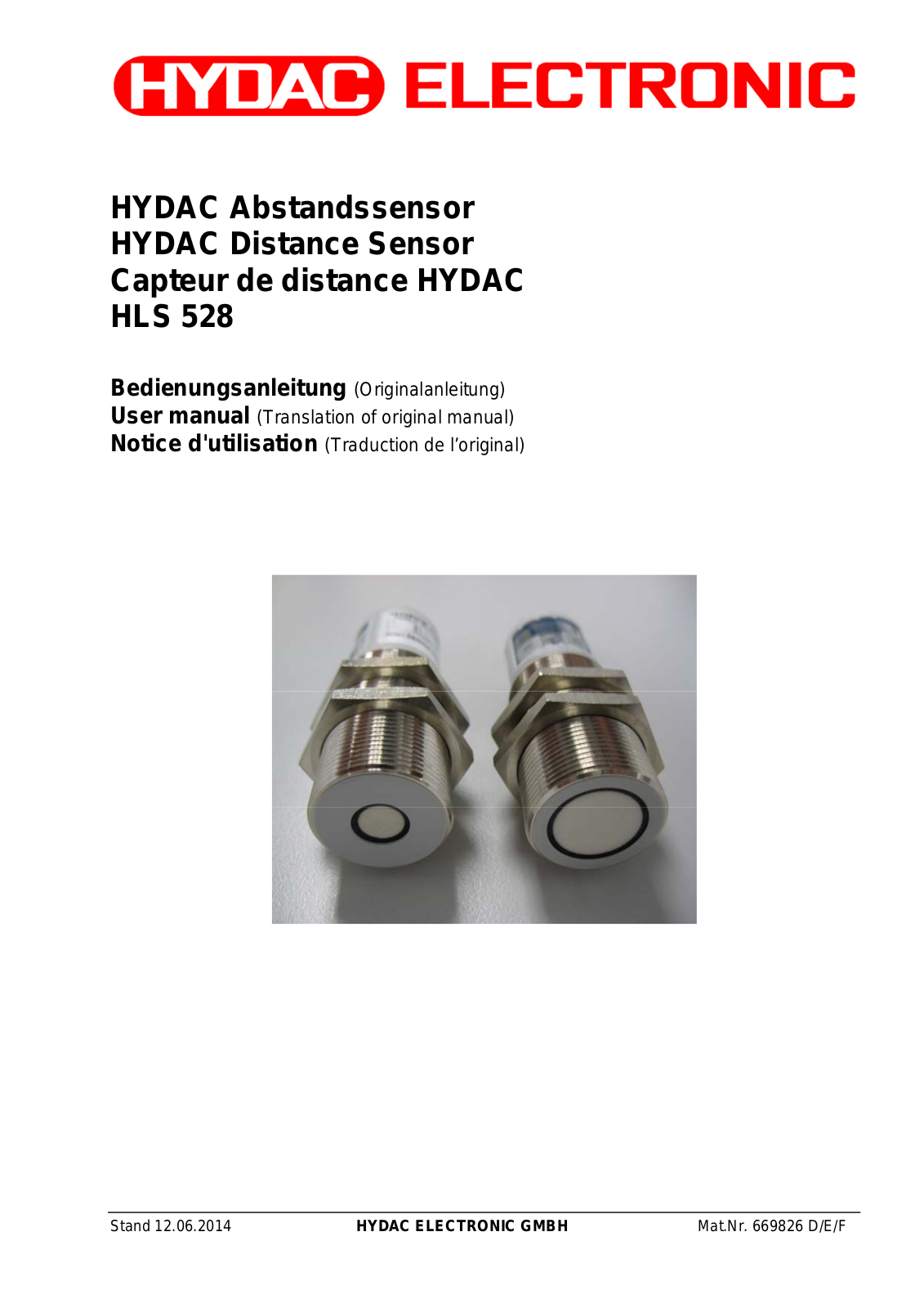 Hydac HLS 528 User Manual