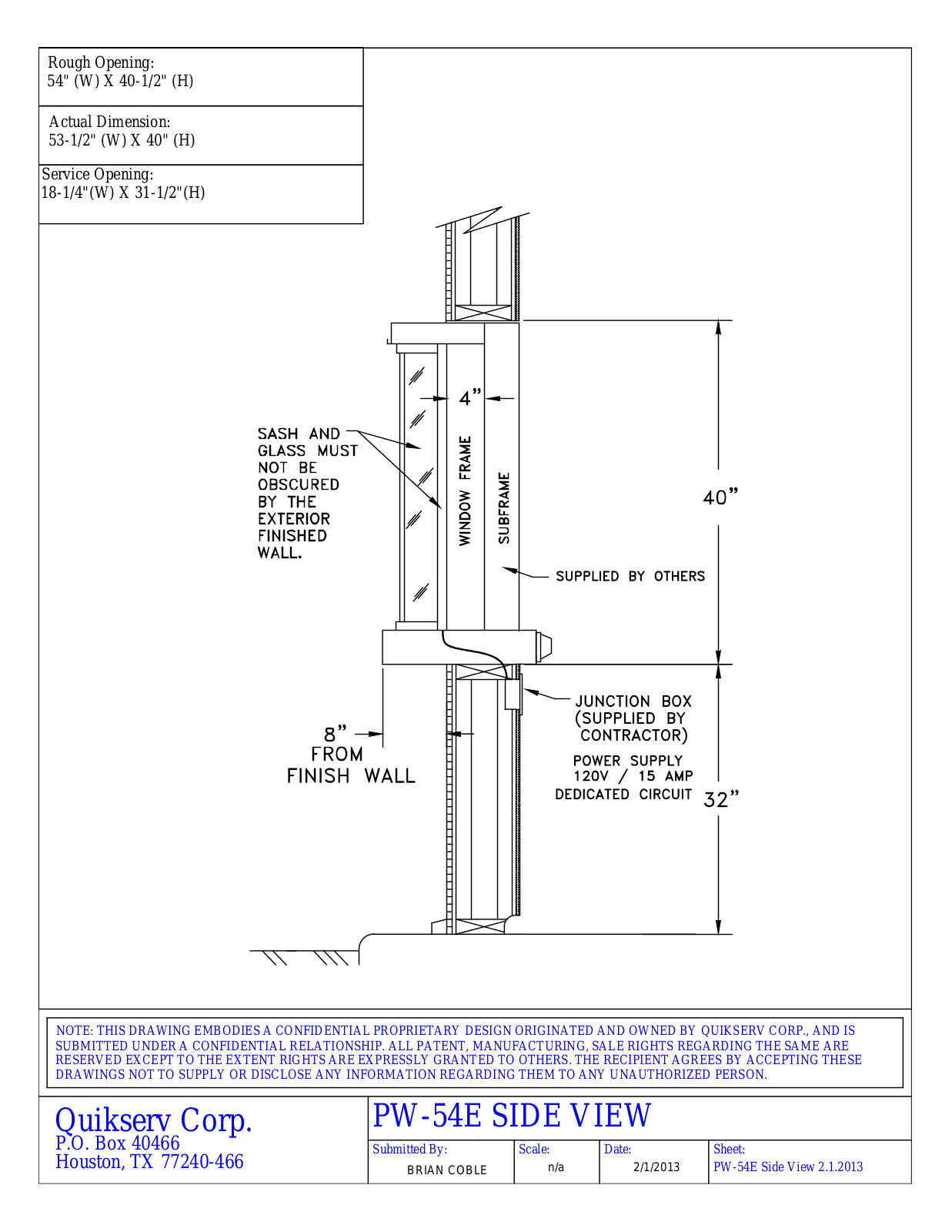 Quikserv PW-54E User Manual