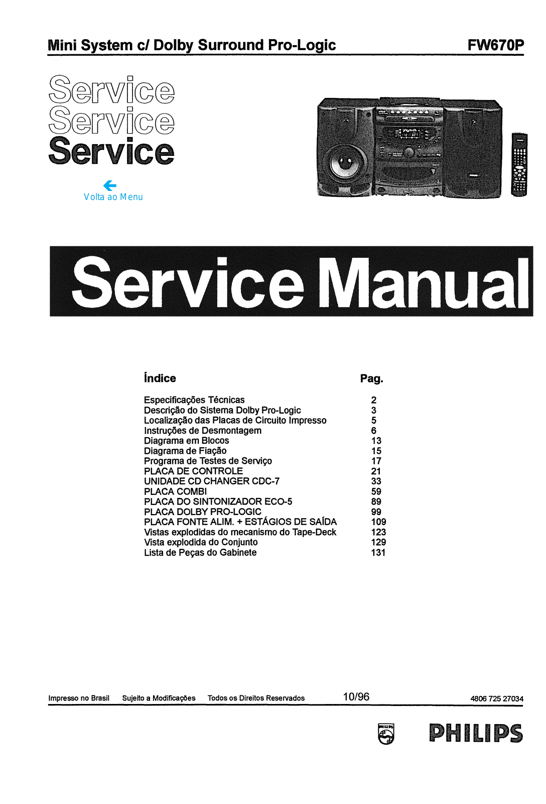 Philips FW670 Schematic