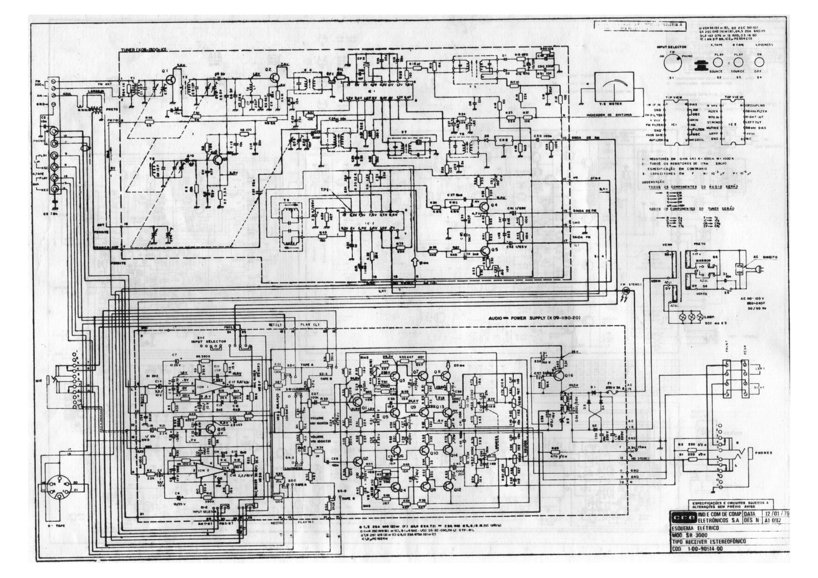 CCE SR3000 Schematic