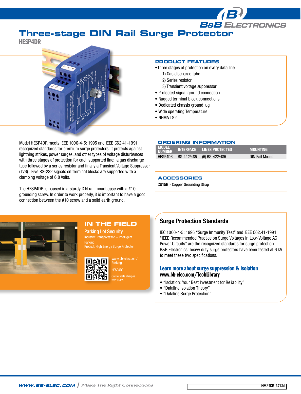 B&B Electronics HESP4DR Datasheet