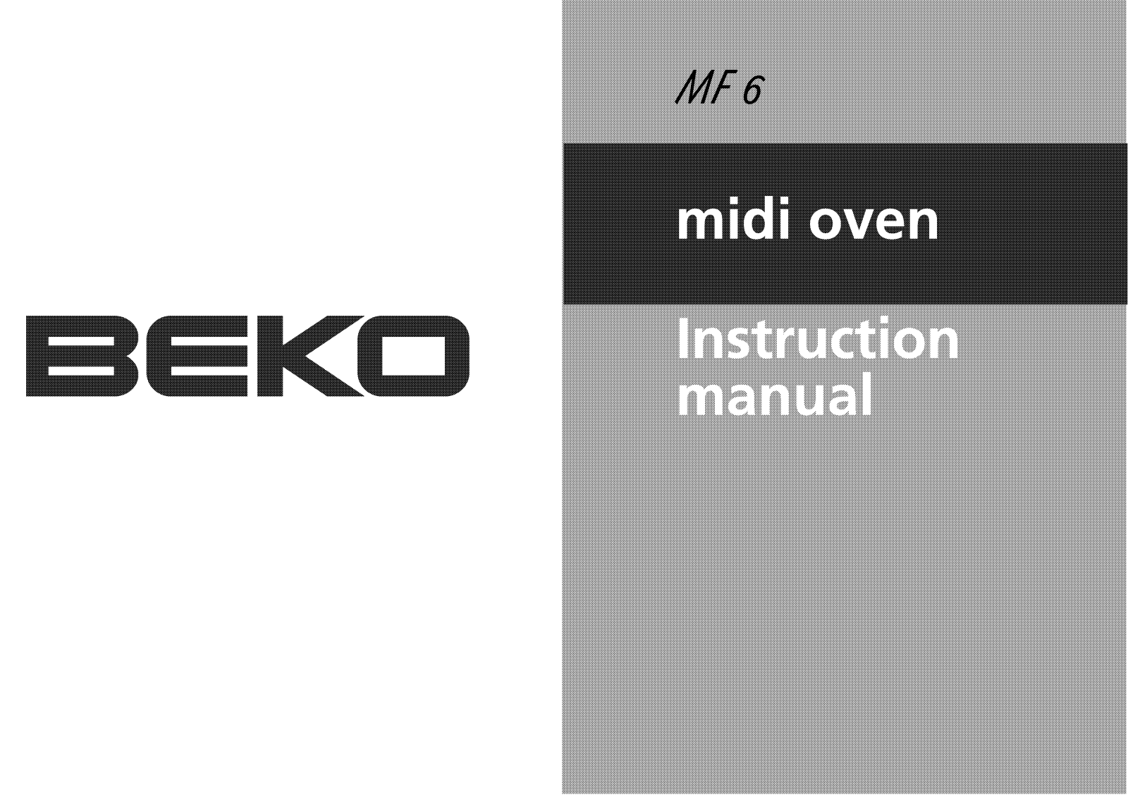 Beko MF-6 User manual