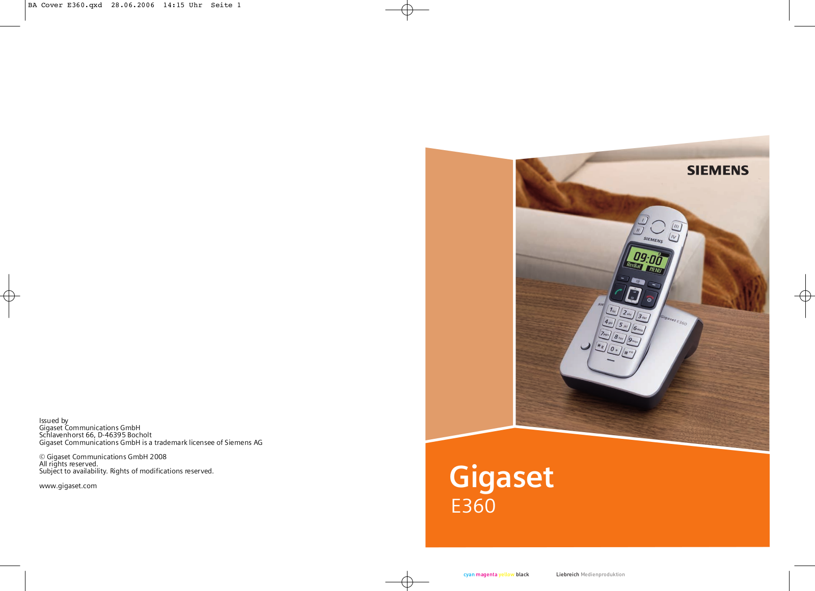 Siemens GIGASET E360 User Manual