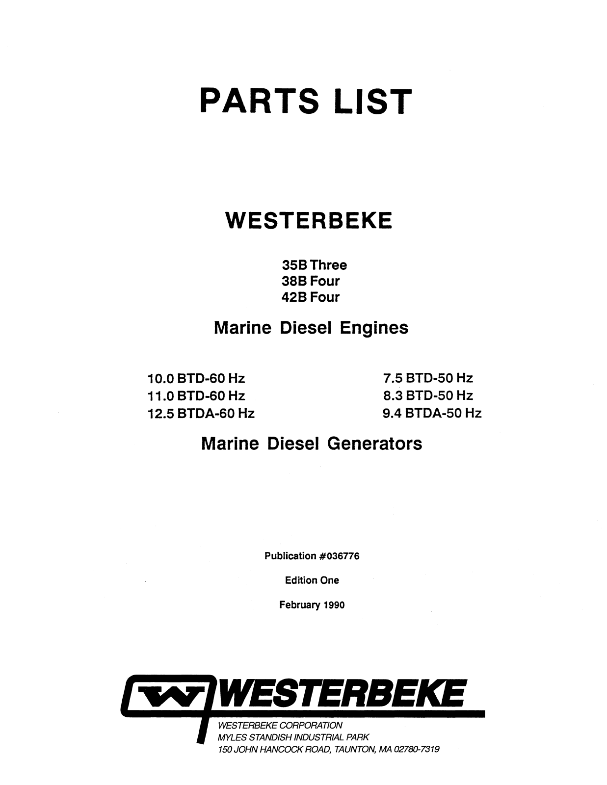 Westerbeke 358 Three, 388 Four, 428 Four Operator's Manual - ManualMachine.com