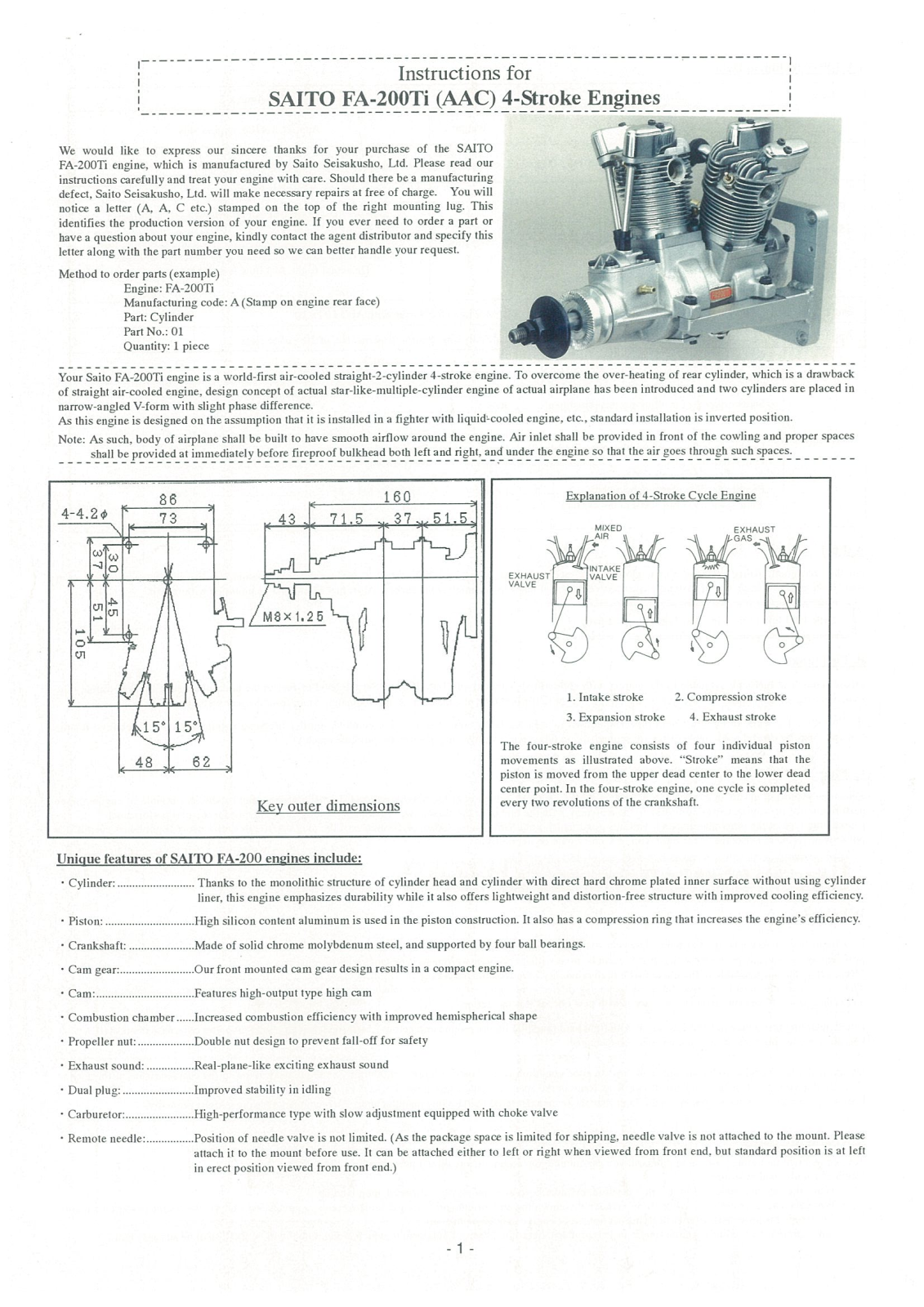 Saito FA-200TI User Manual