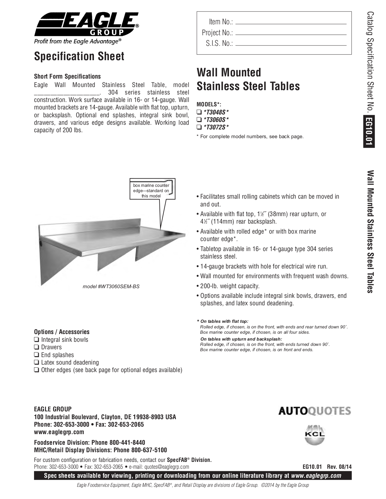 Eagle UWT3048SEB User Manual