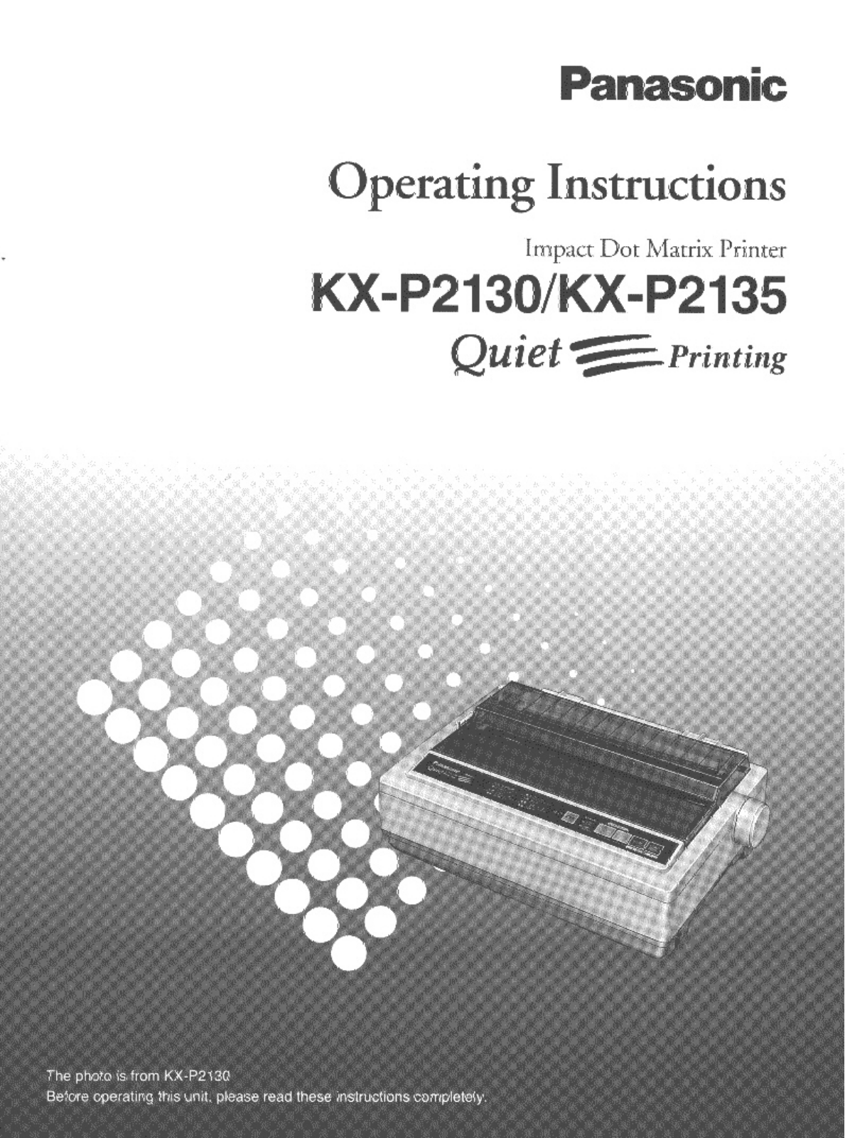 Panasonic KX-P2130 User Manual