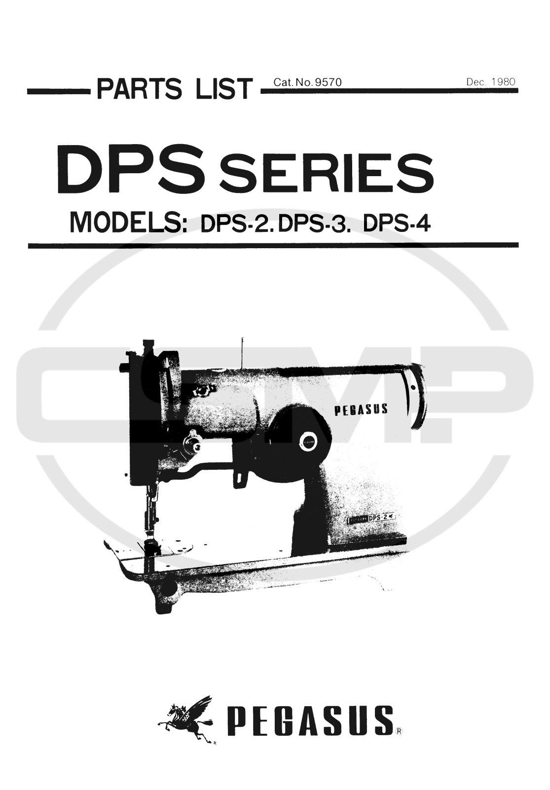 Pegasus DPS2, DPS3, DPS4 Parts Book