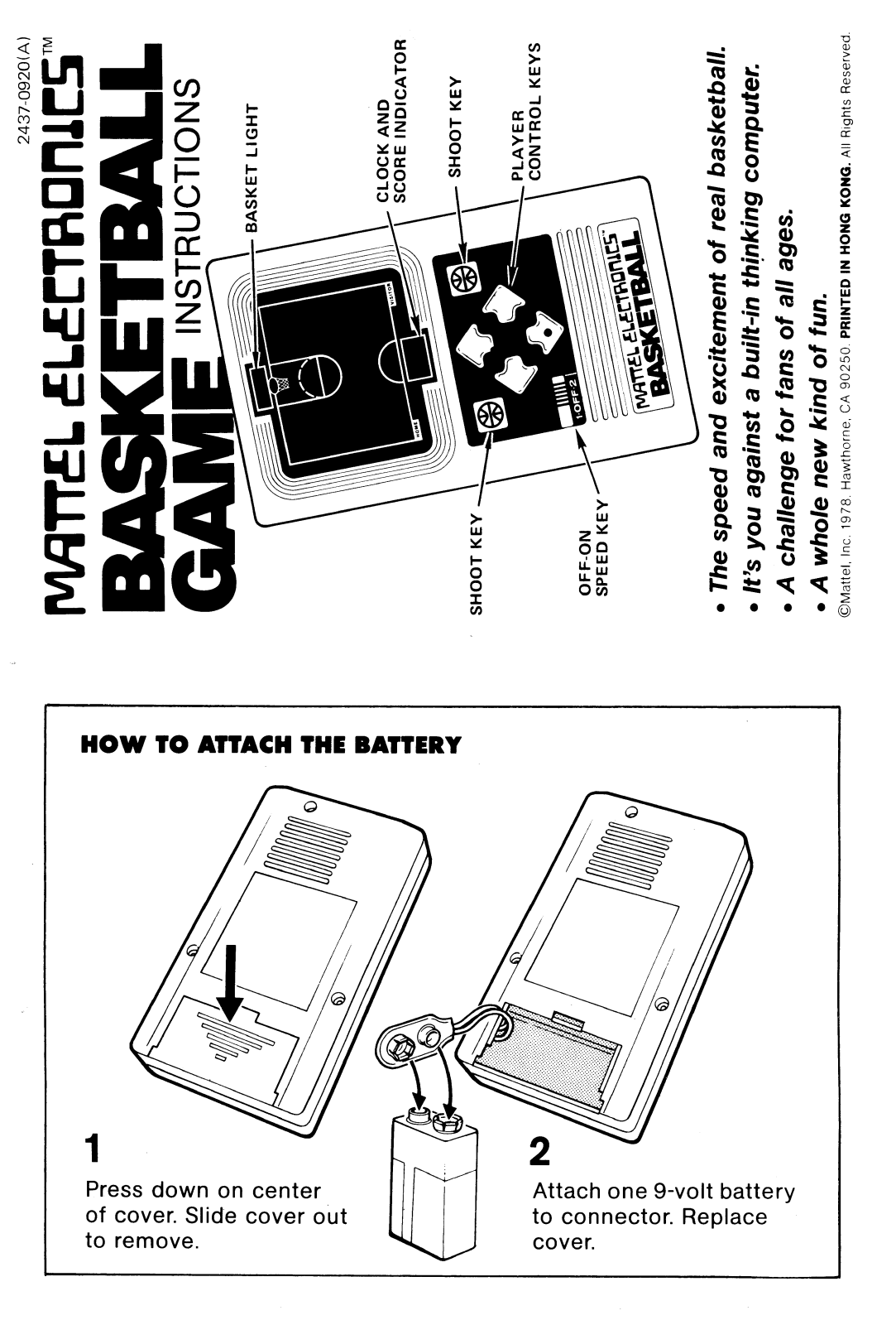 Mattel Basketball User Guide