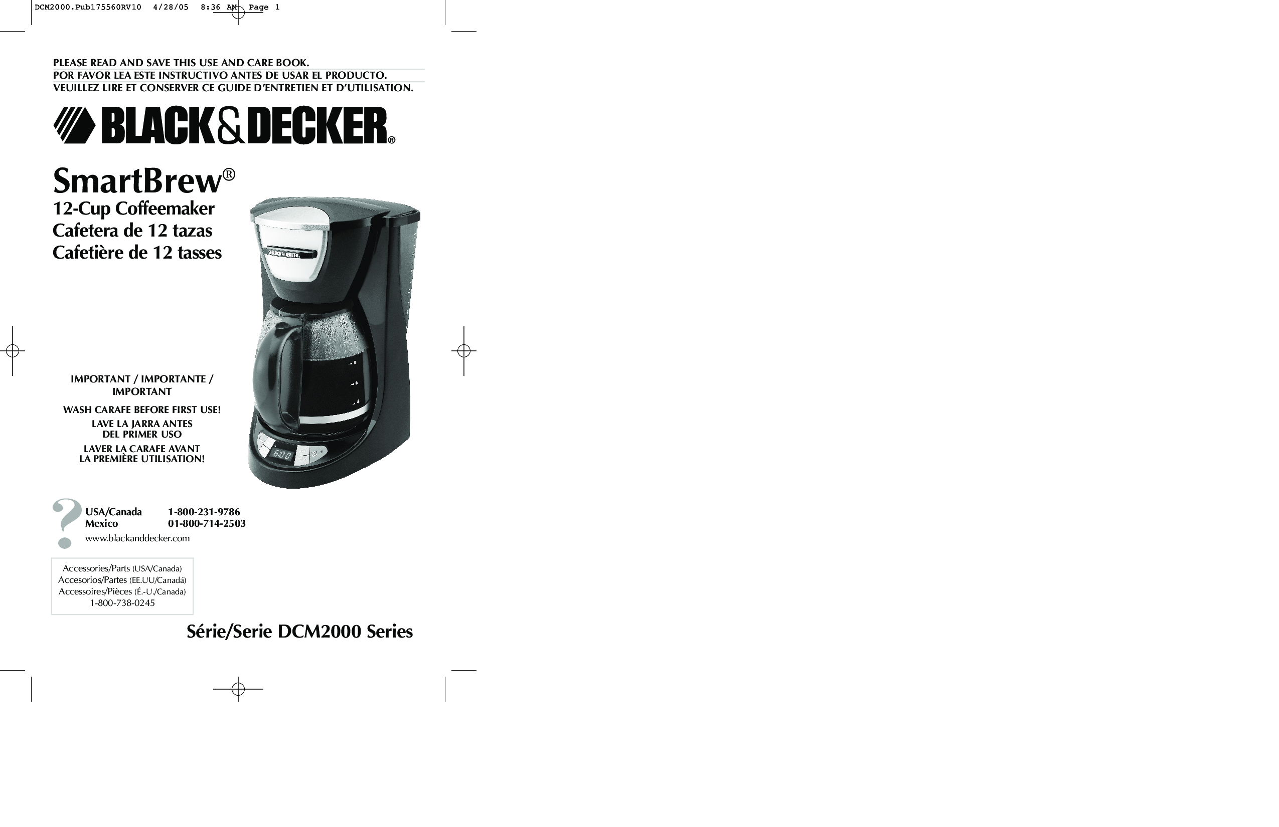 Black & Decker DCM2075, DCM2000B, DCM2000, DCM2050 User Manual