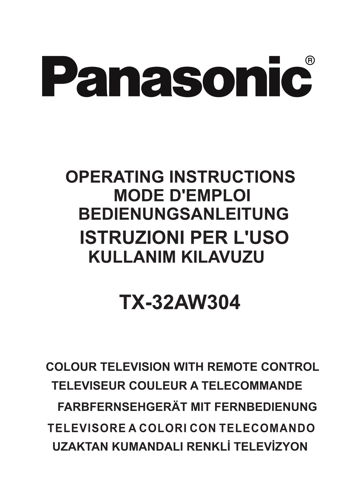 Panasonic TX32AW304 User Manual