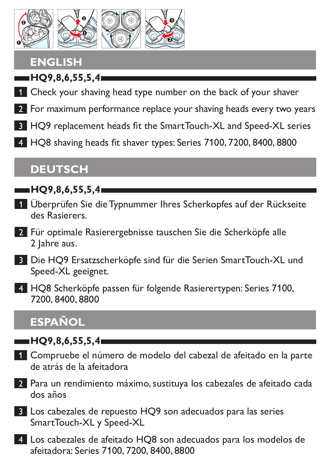 Philips HQ55 User Manual