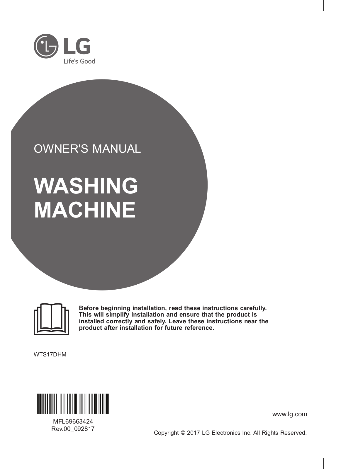 LG WTS17DHM Owner’s Manual