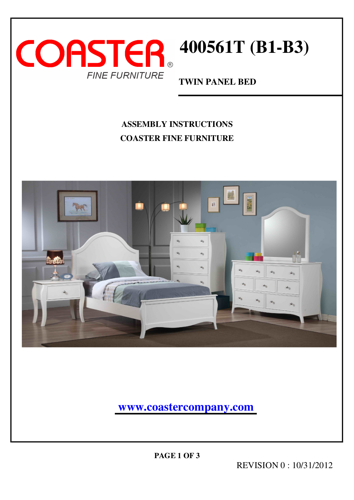 Coaster 400561T Assembly Guide