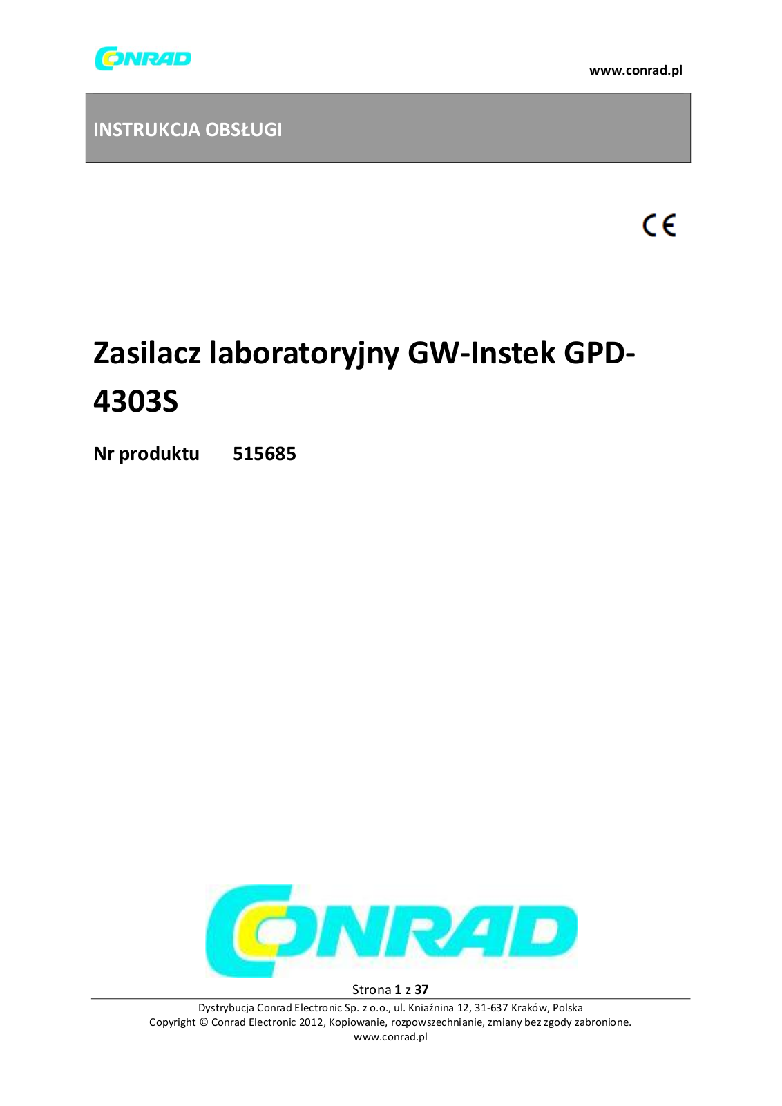 GW Instek GPD-4303S User Manual