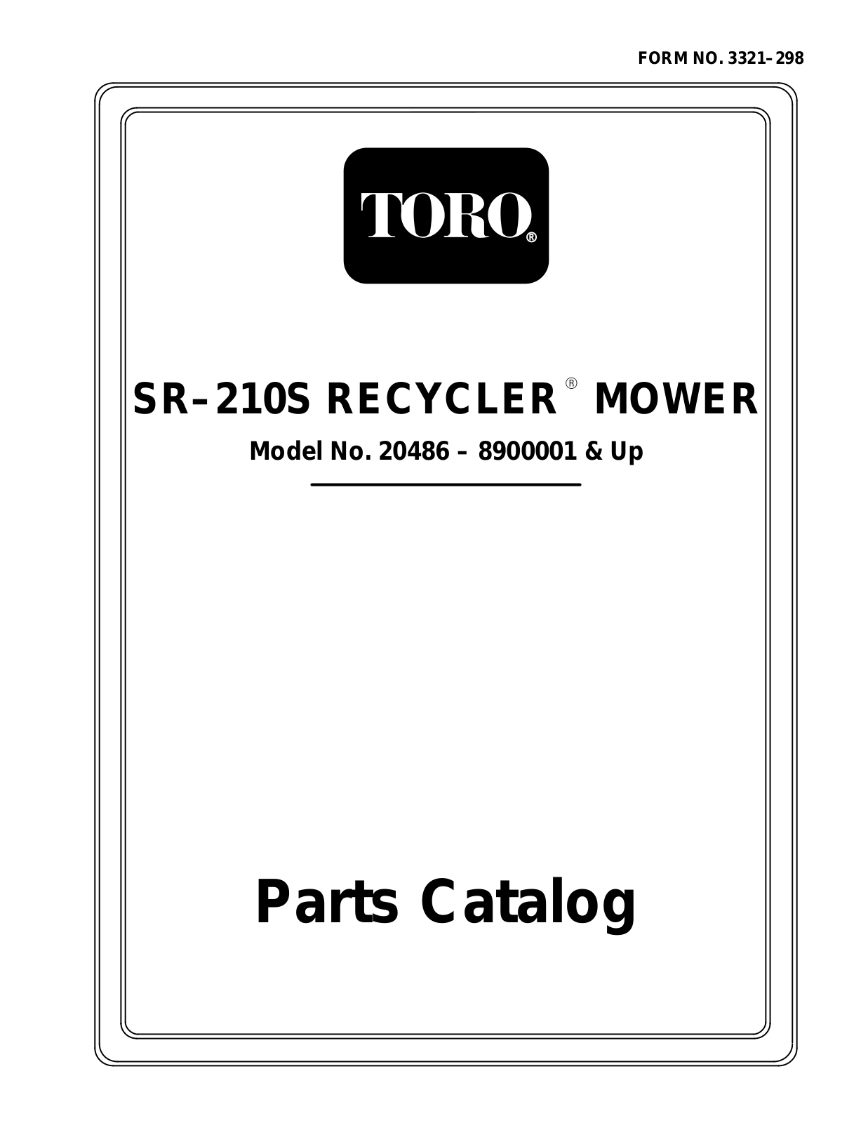 Toro 20486 Parts Catalogue