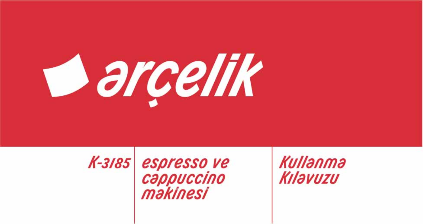 Arçelik K3185 User manual