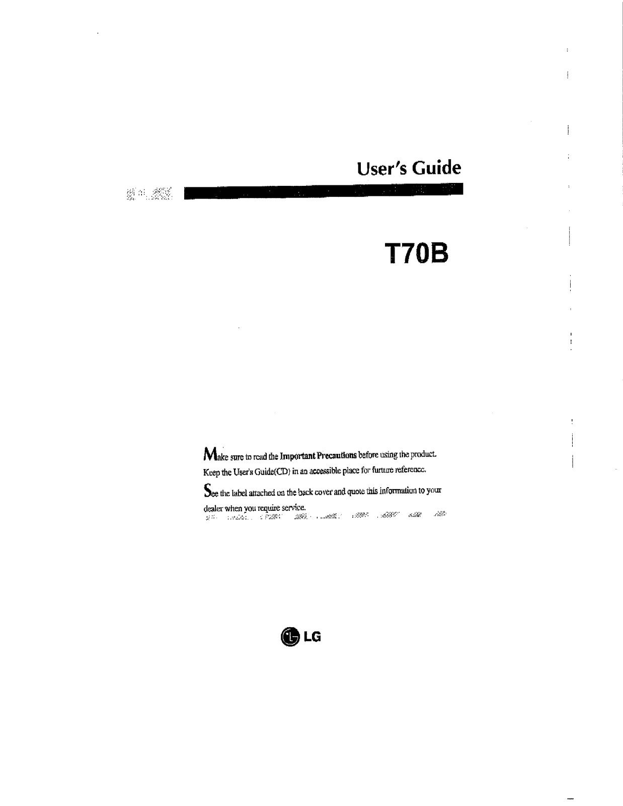 LG T70BQ User Manual