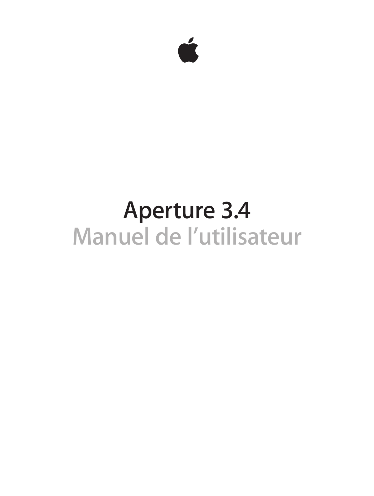 APPLE APERTURE 3.4 User Manual