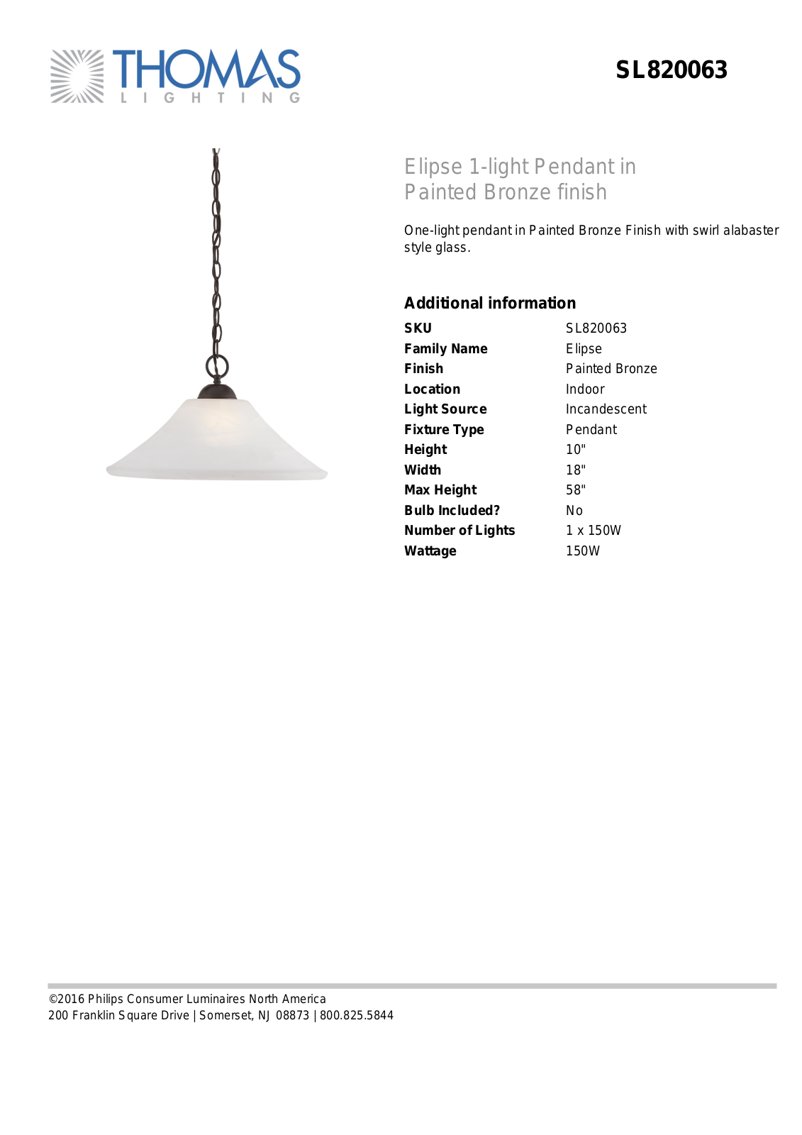 Thomas Lighting SL820063 User Manual - ManualMachine.com