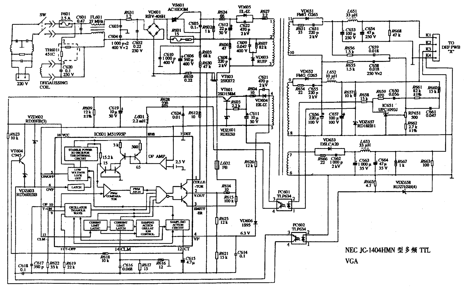 NEC JC1404HMN Schema