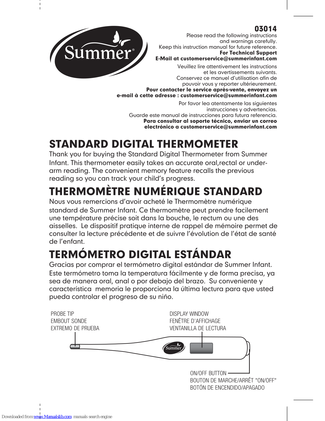 Summer 03014 Instruction Manual - ManualMachine.com