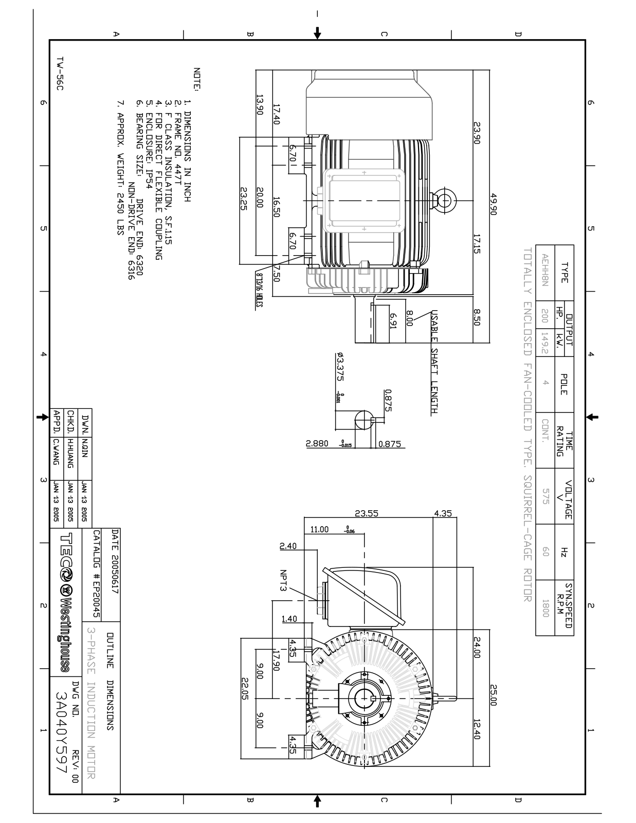 Teco EP20045 Reference Drawing