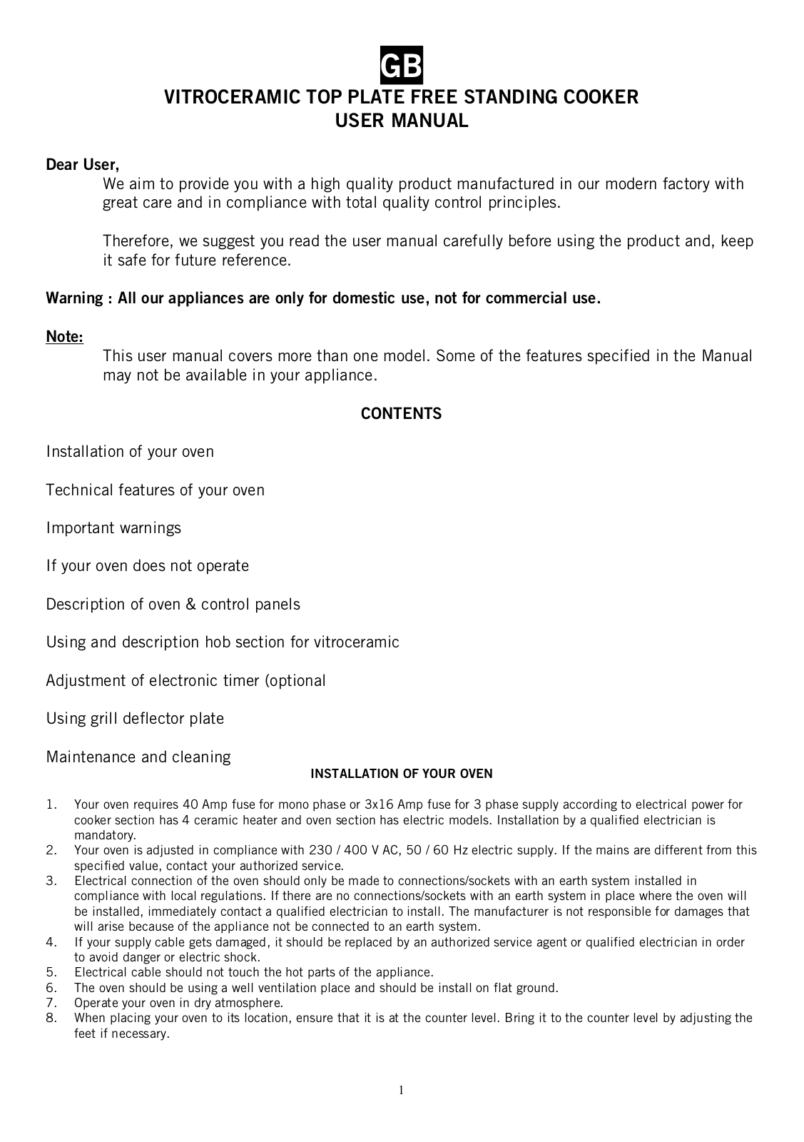 PKM EH4-60 GK6, EH4-50 GK5 User Manual