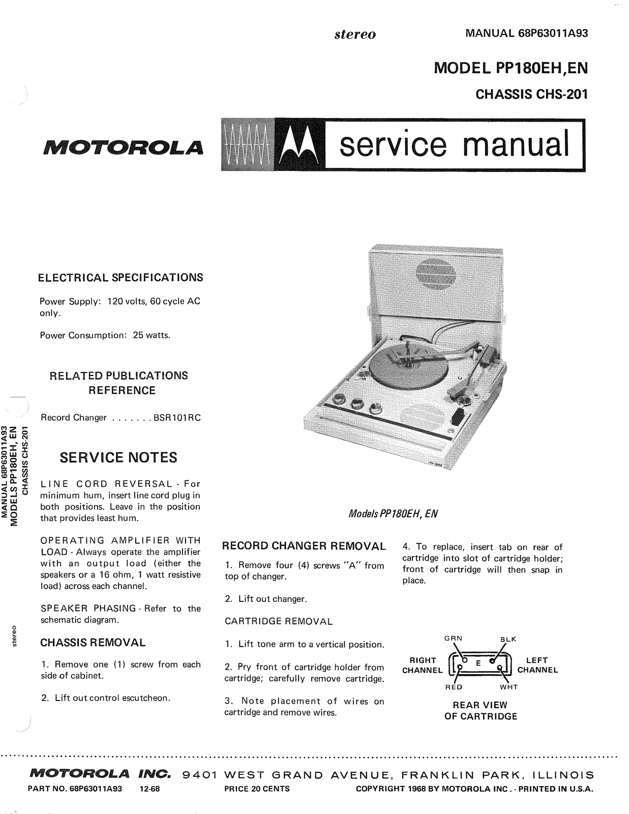 Moth Audio PP-180-EH, PP-180-EN Service manual