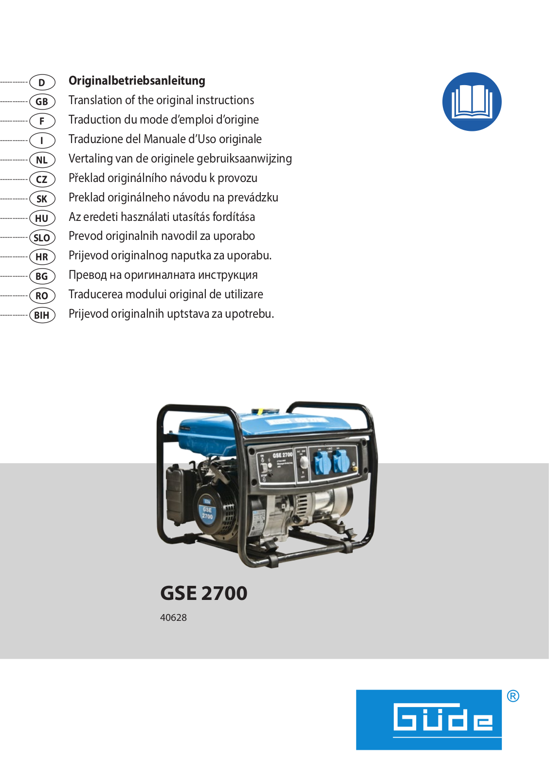 Güde GSE 2700 User Manual