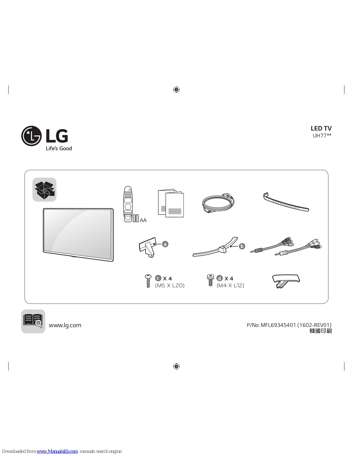 LG 75UH85 Series, 79UH95 Series, 86UH95 Series Owner's Manual