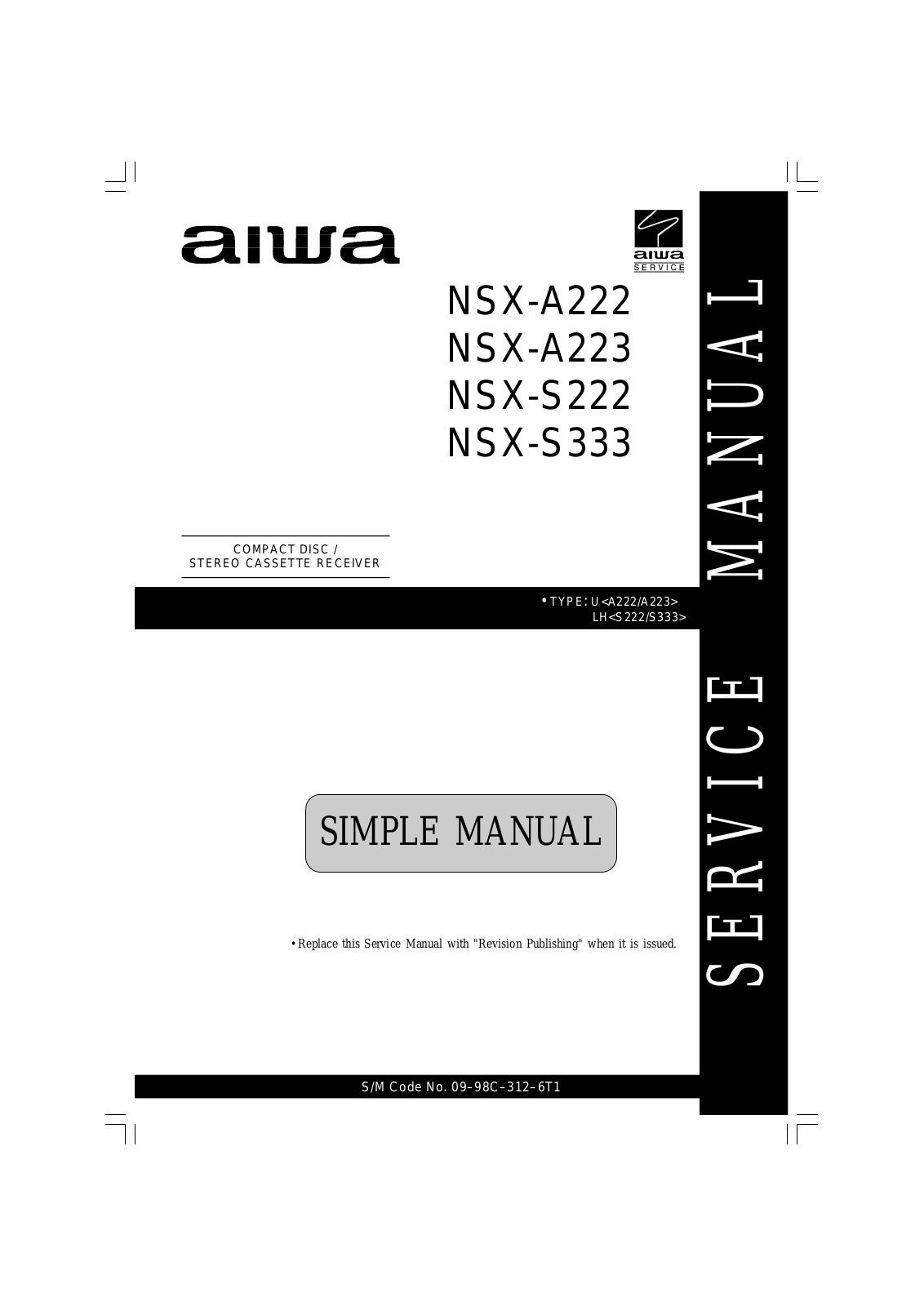 Aiwa NSX-S333, NSX-S222, NSX-A223, NSX-A222 User Manual