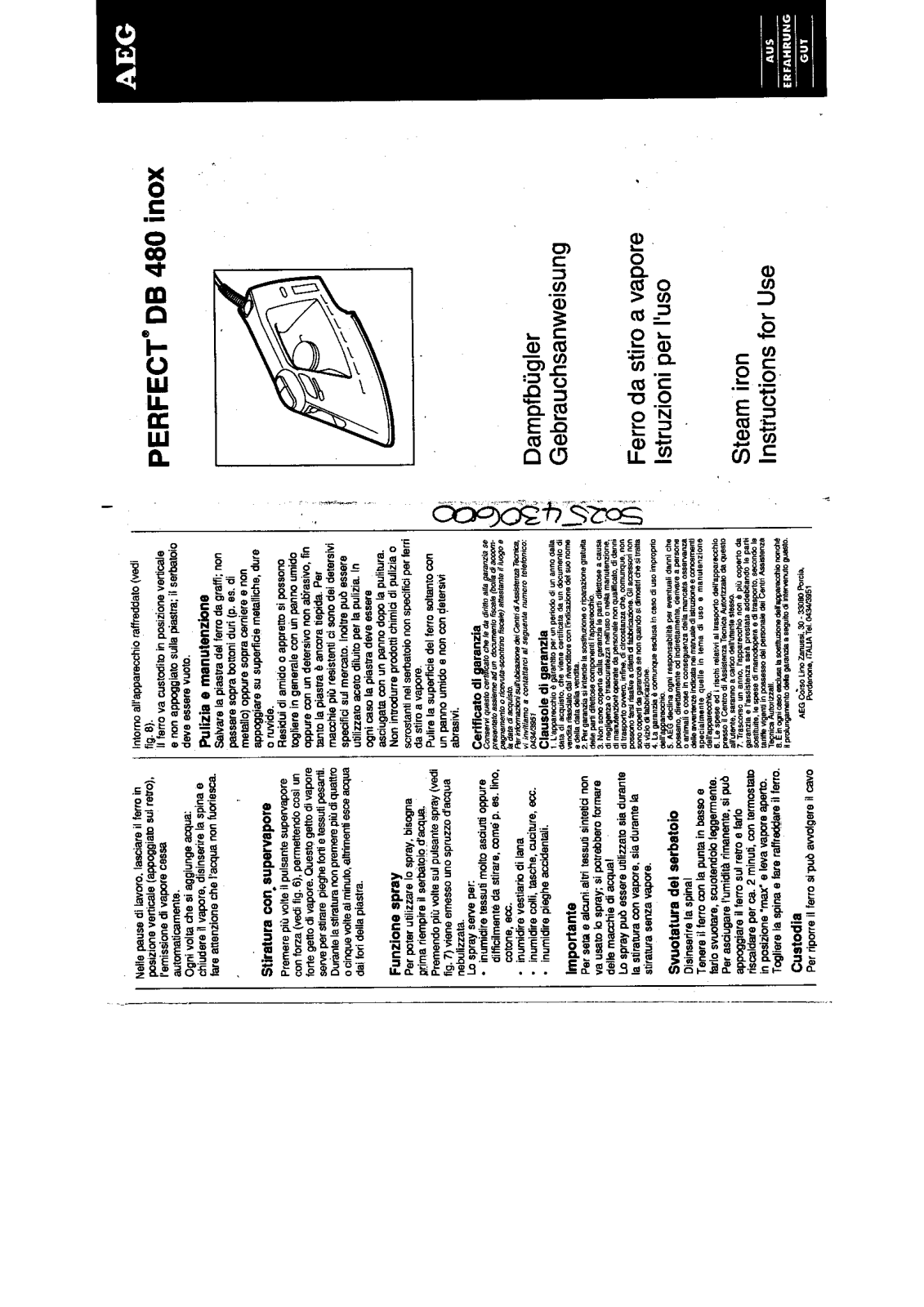 AEG DB480INOX User Manual