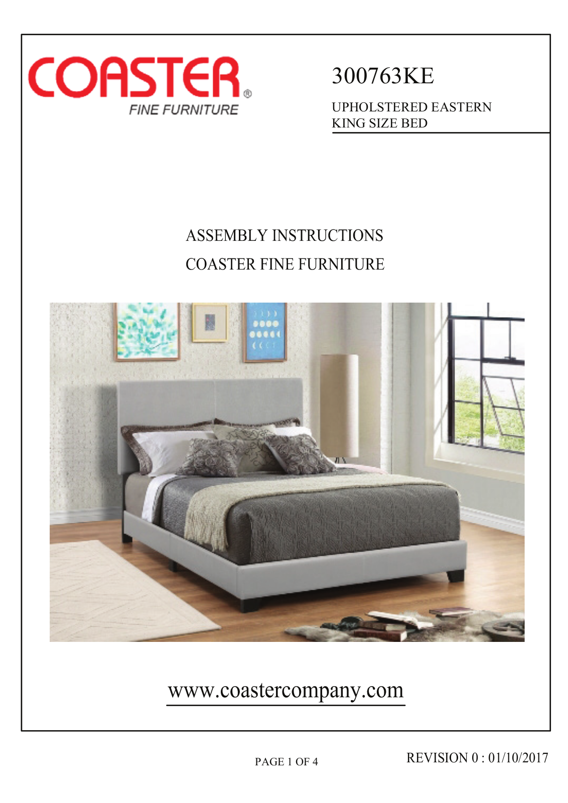 Coaster 300763KE Assembly Guide - ManualMachine.com