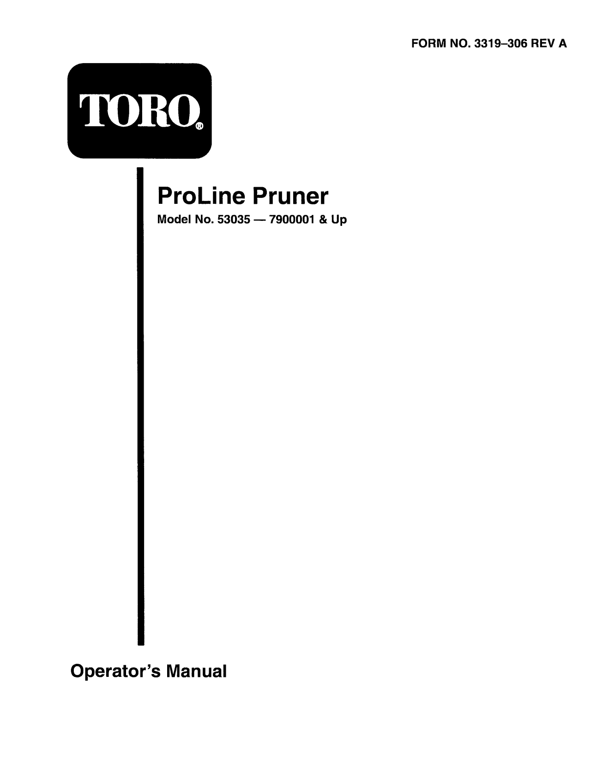 Toro 53035 Operator's Manual