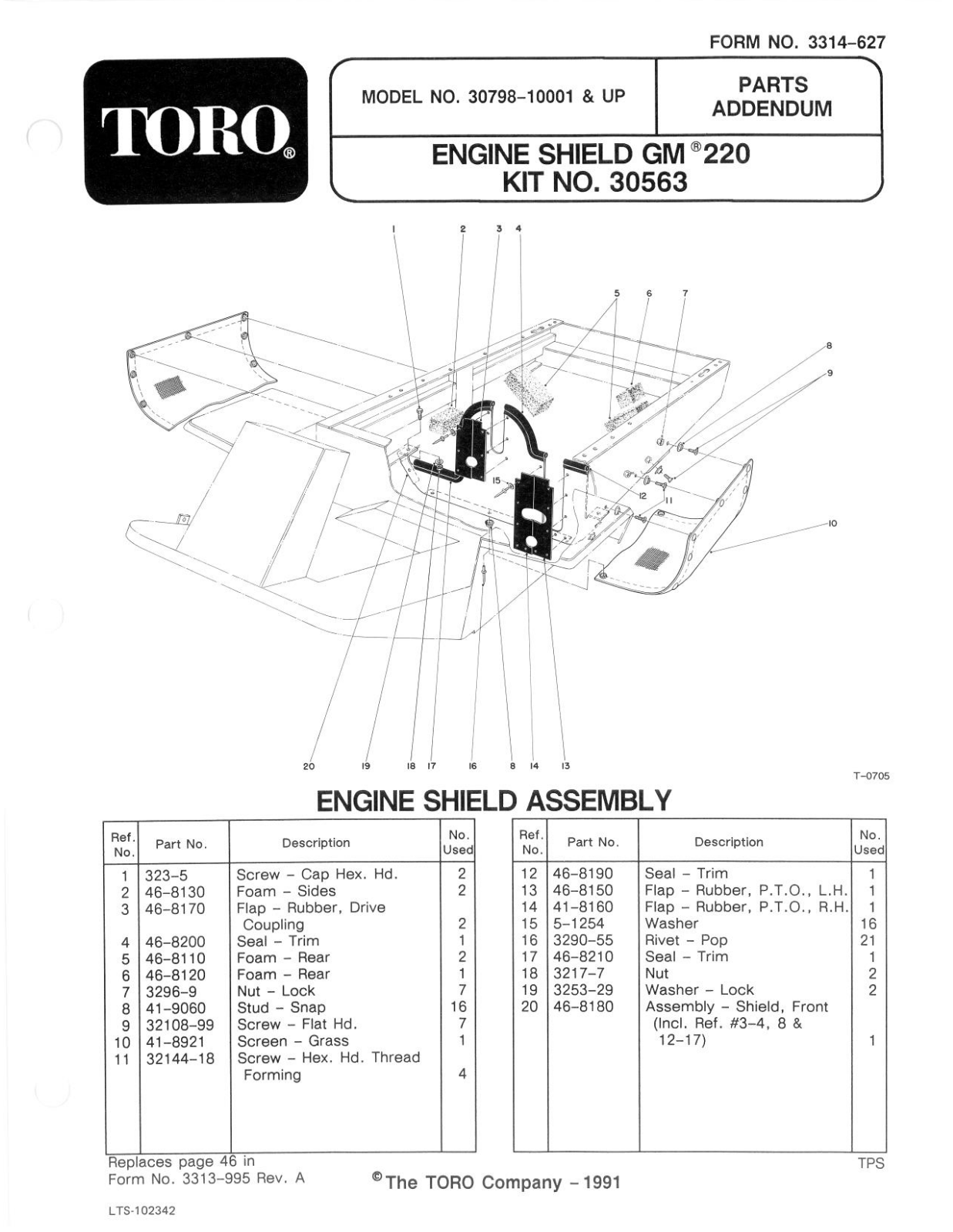 Toro 30798 Addendum