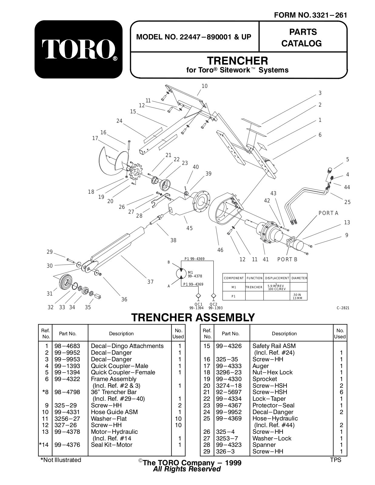 Toro 22447 Parts Catalogue