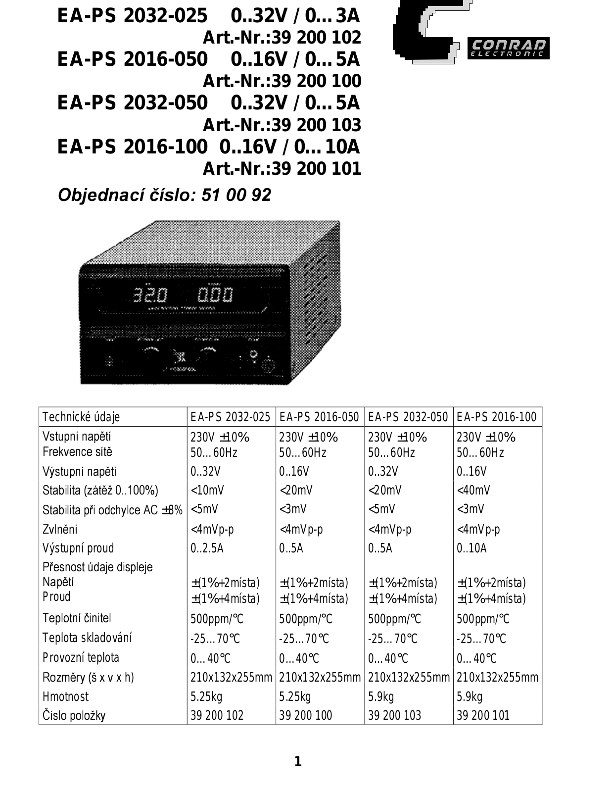 EA Elektro Automatik EA-PS 2032-025, EA-PS 2032-050, EA-PS 2016-100 Instruction Manual